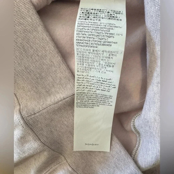 SAINT LAURENT YSL NWT Saint Laurent Universite Oversized Sweatshirt Fleece M - Picture 11 of 12